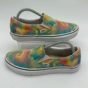 Vans Classic Slip On Tie Dye Skate Shoes Sneakers Womens Size 9.0 Mens Size 7.5